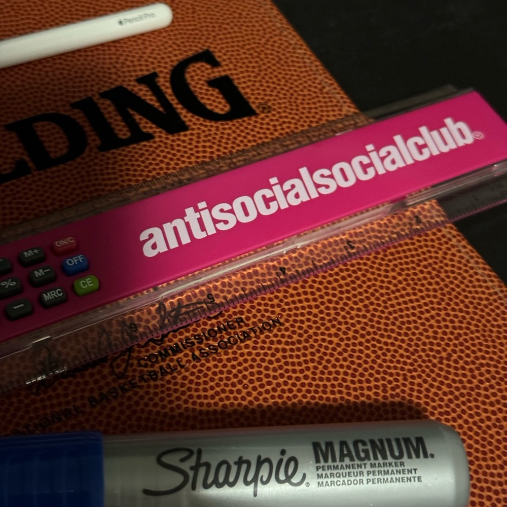 Anti social social club pink ruler